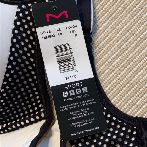 NWT Maidenform 34 C Sports Bra Low Impact - Picture 2 of 5